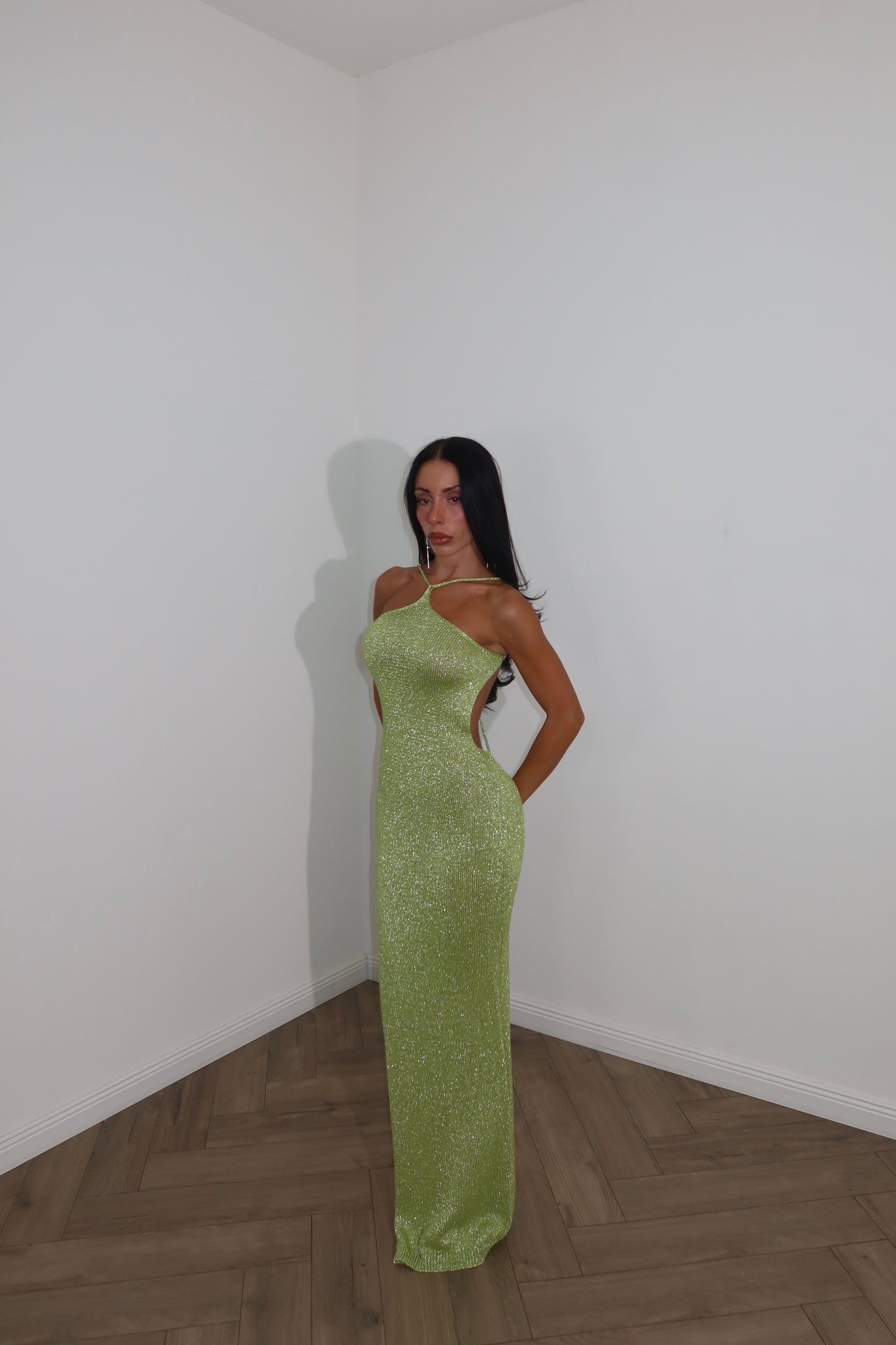 LongDress DIVINITÀ lurex verde