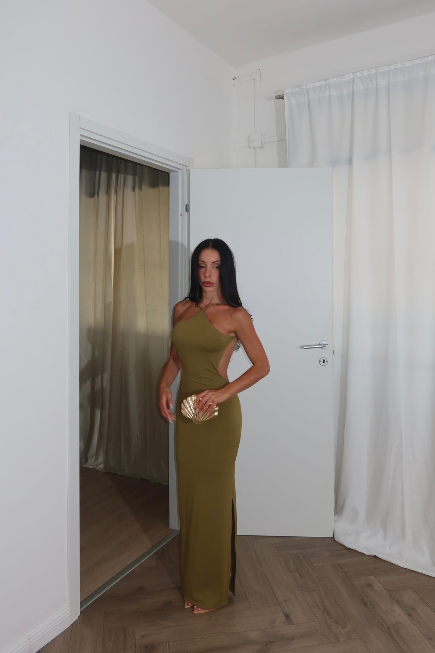 Longdress DIVINITA' verde militare