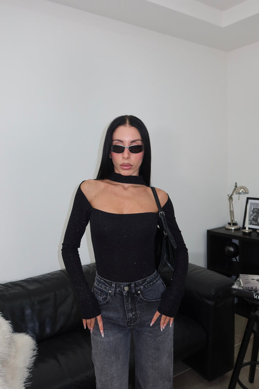 Body CHOCKER LUREX nero