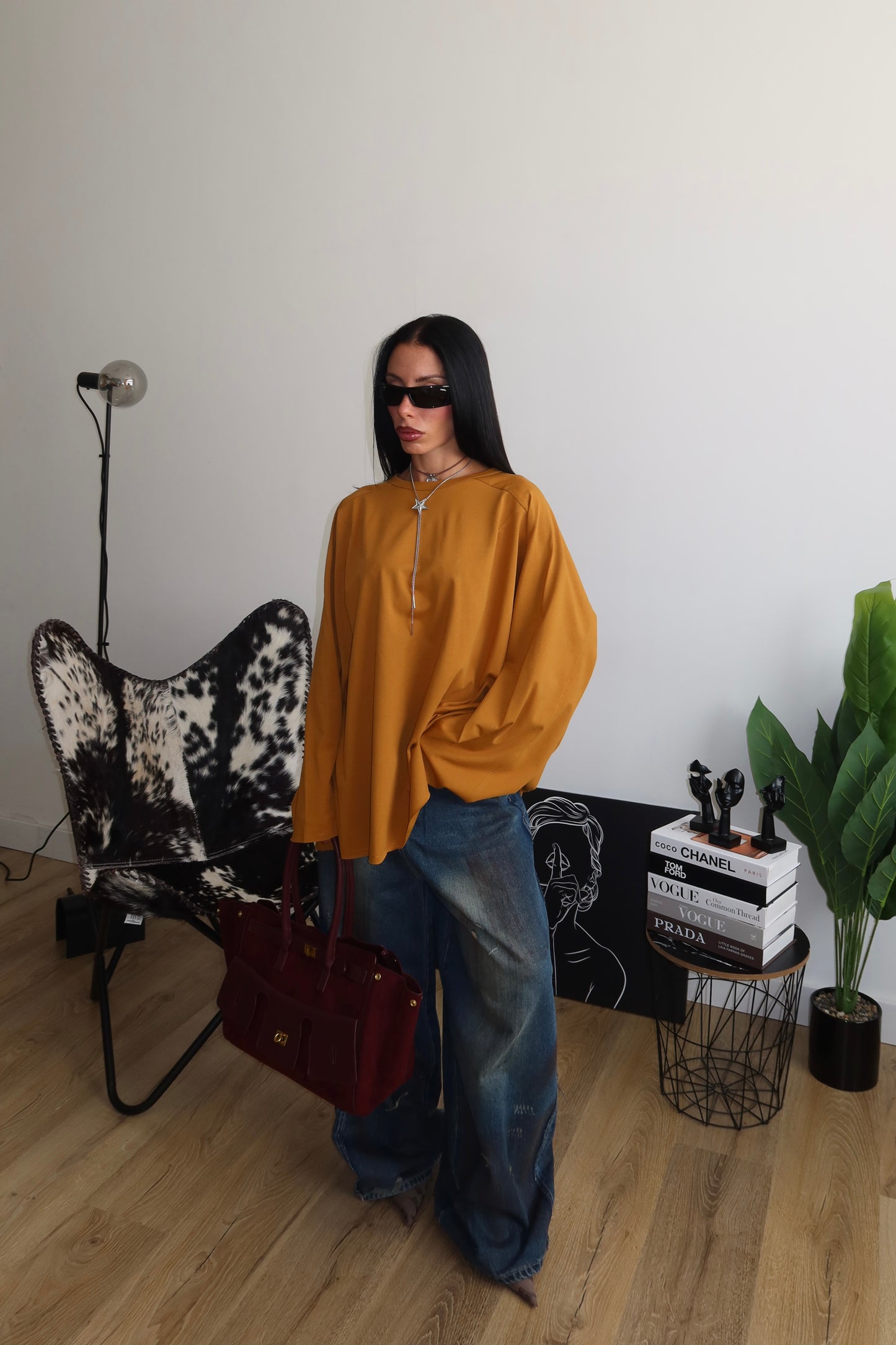 Maglia SKATER giallo ocra