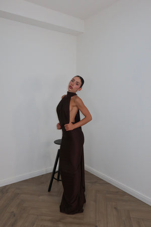 LongDress DANIKA choco