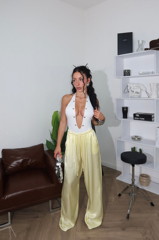 Pants SATIN giallo