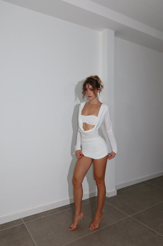 White CATTEDRAL minidress