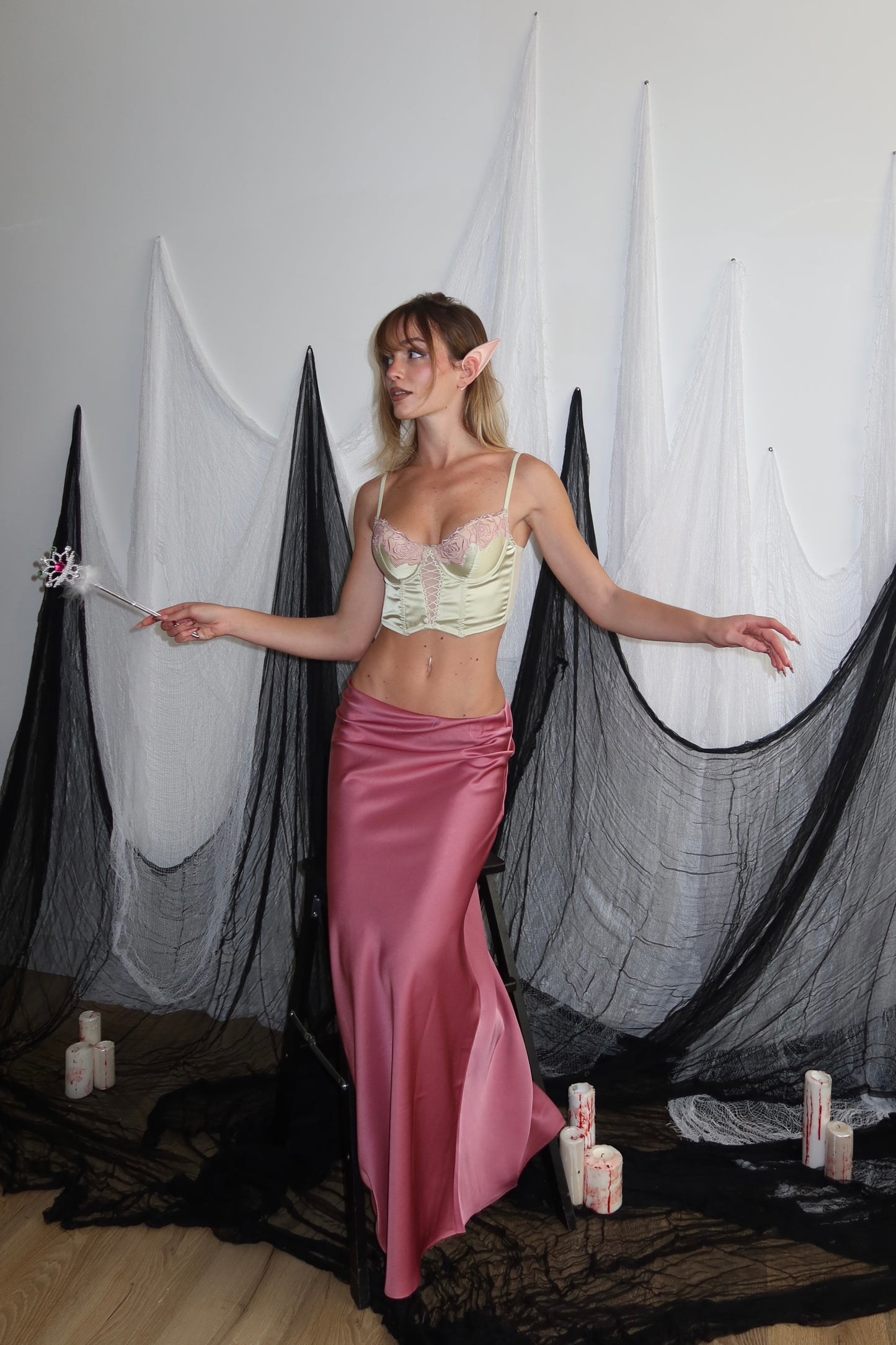 Longuette IN RASO rosa