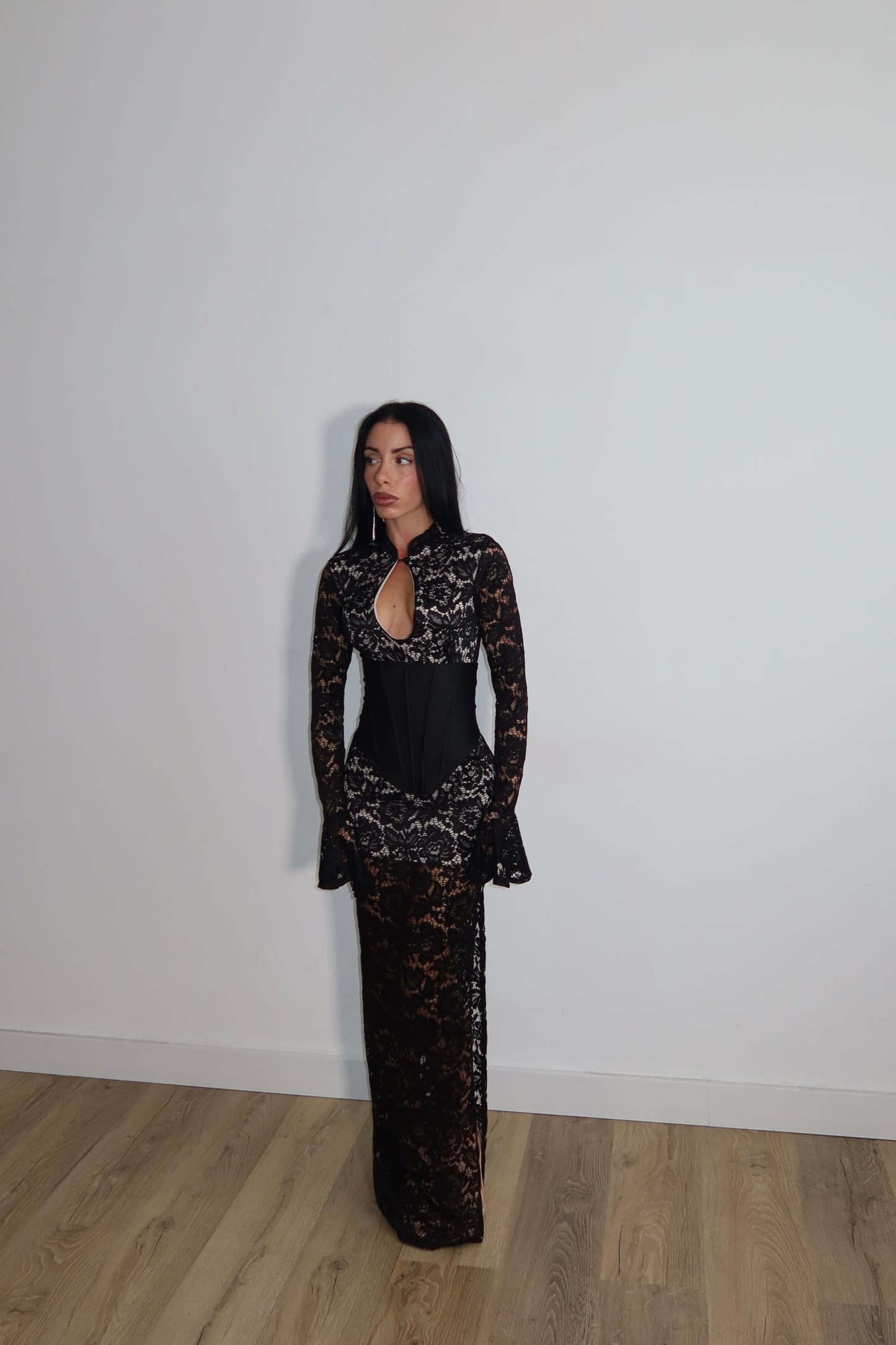 LongDress FUEGO BUSTINO nero