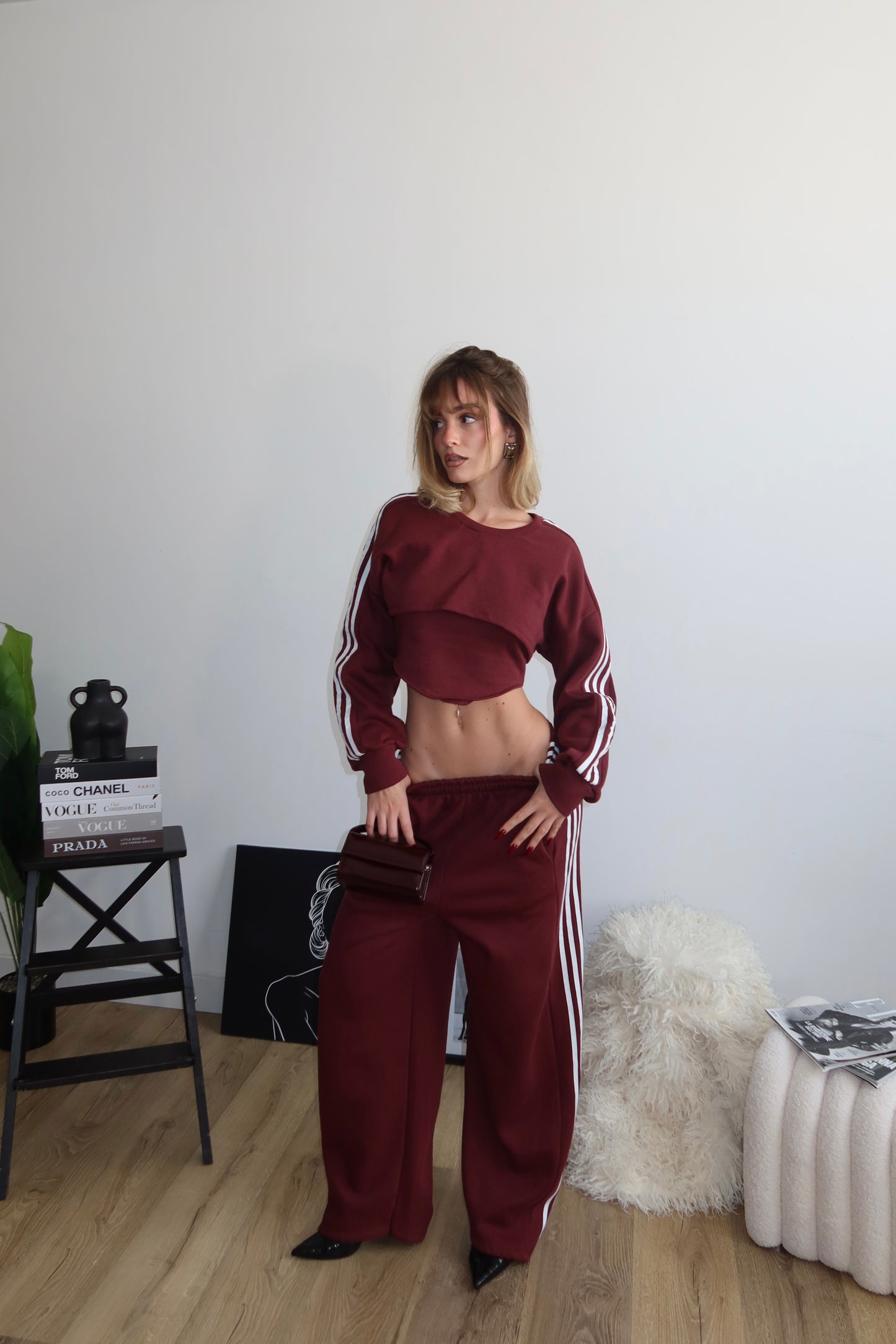 Cordset 3 LINES bordeaux