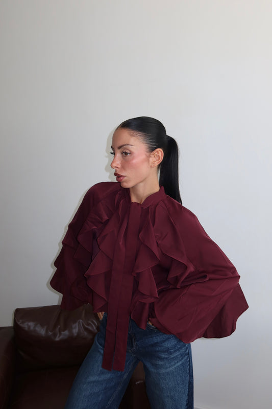 Camicia ROUCHES bordeaux