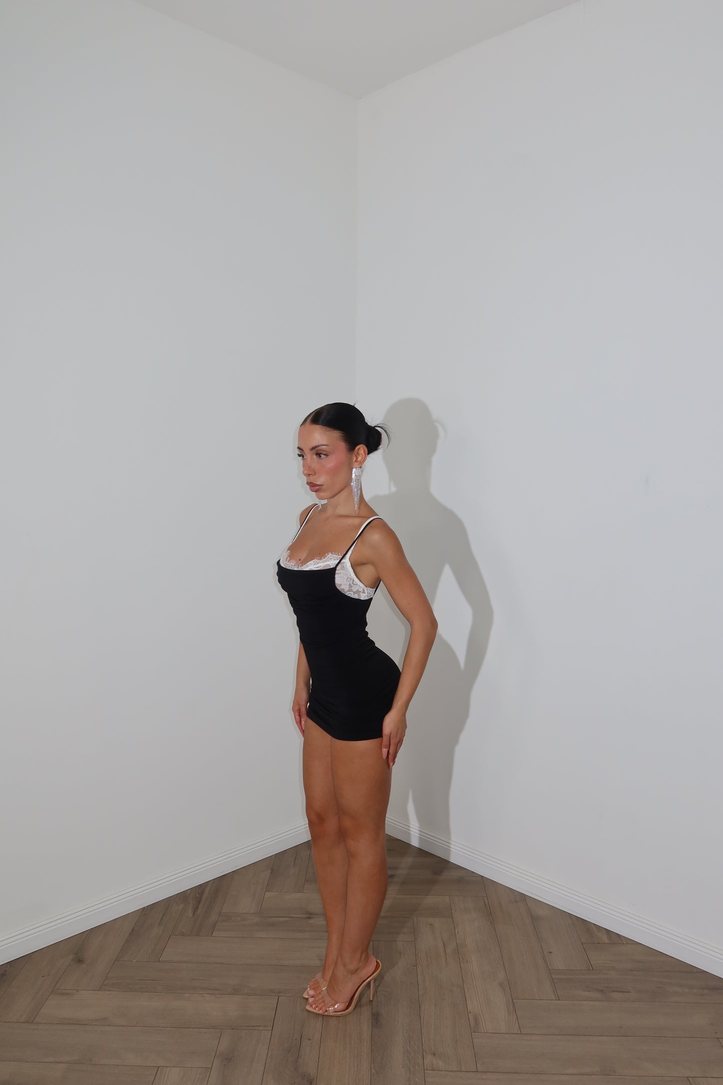 MiniDress MARIGOLD nero/bianco