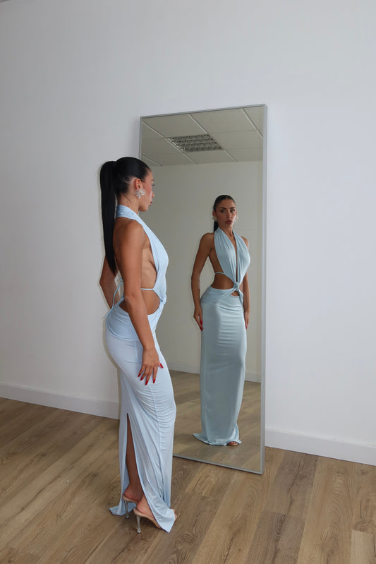 LongDress CROSS azzurro