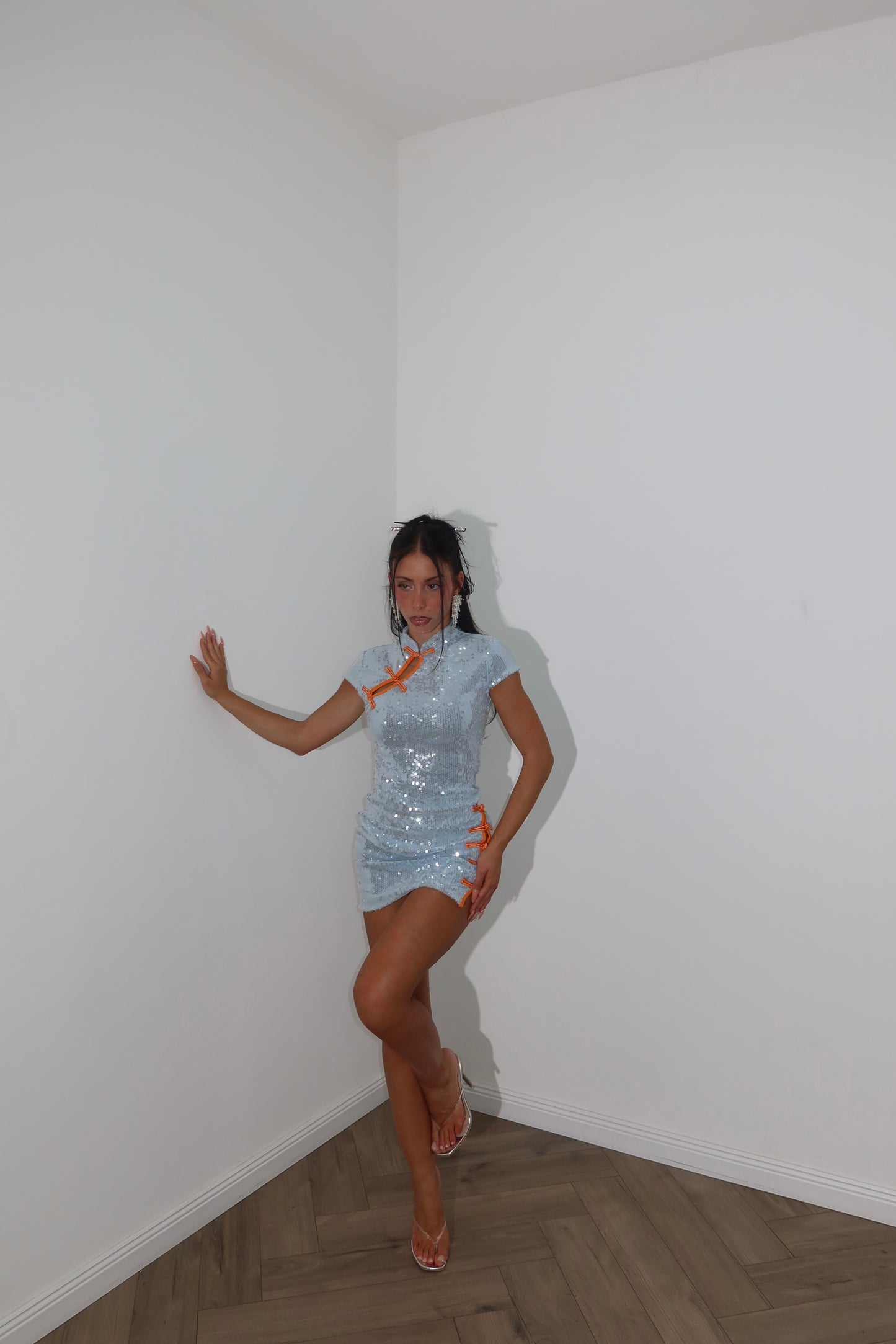 MiniDress SHINRIN PAILLETTES azzurro