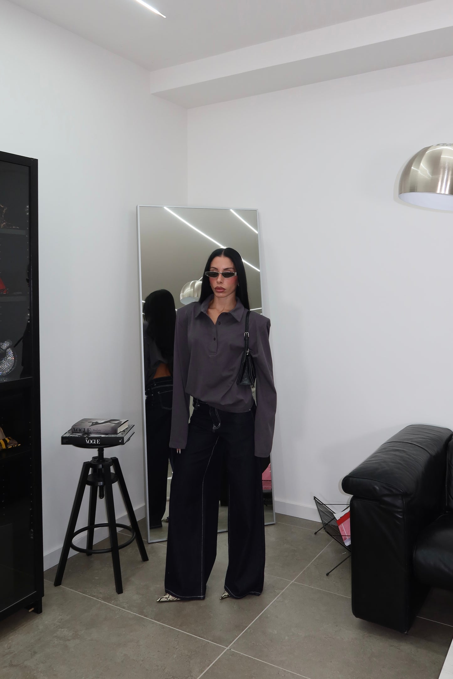 Maglia NECKBAND dark grey