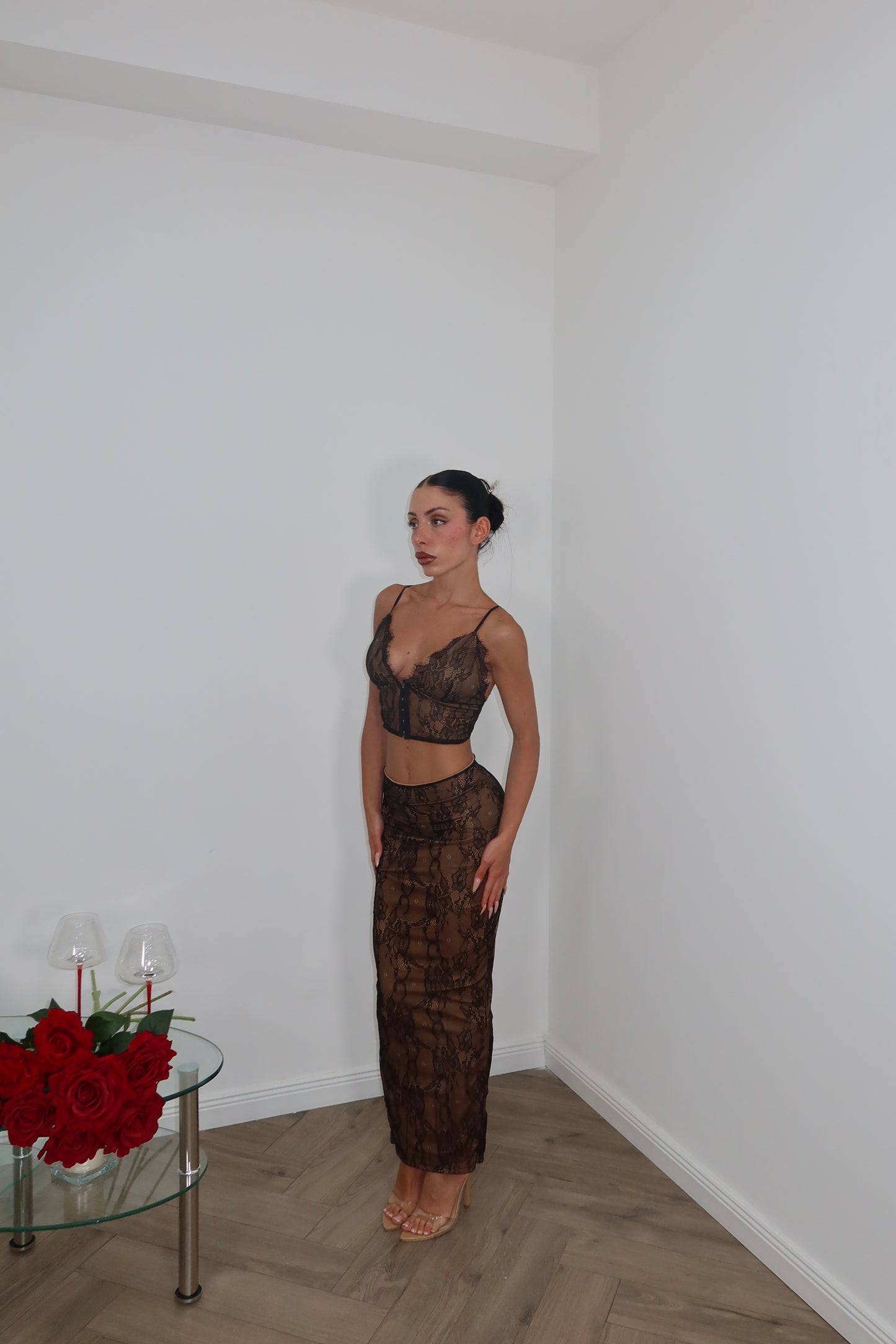 Cordset CRESSIDA nero/nude