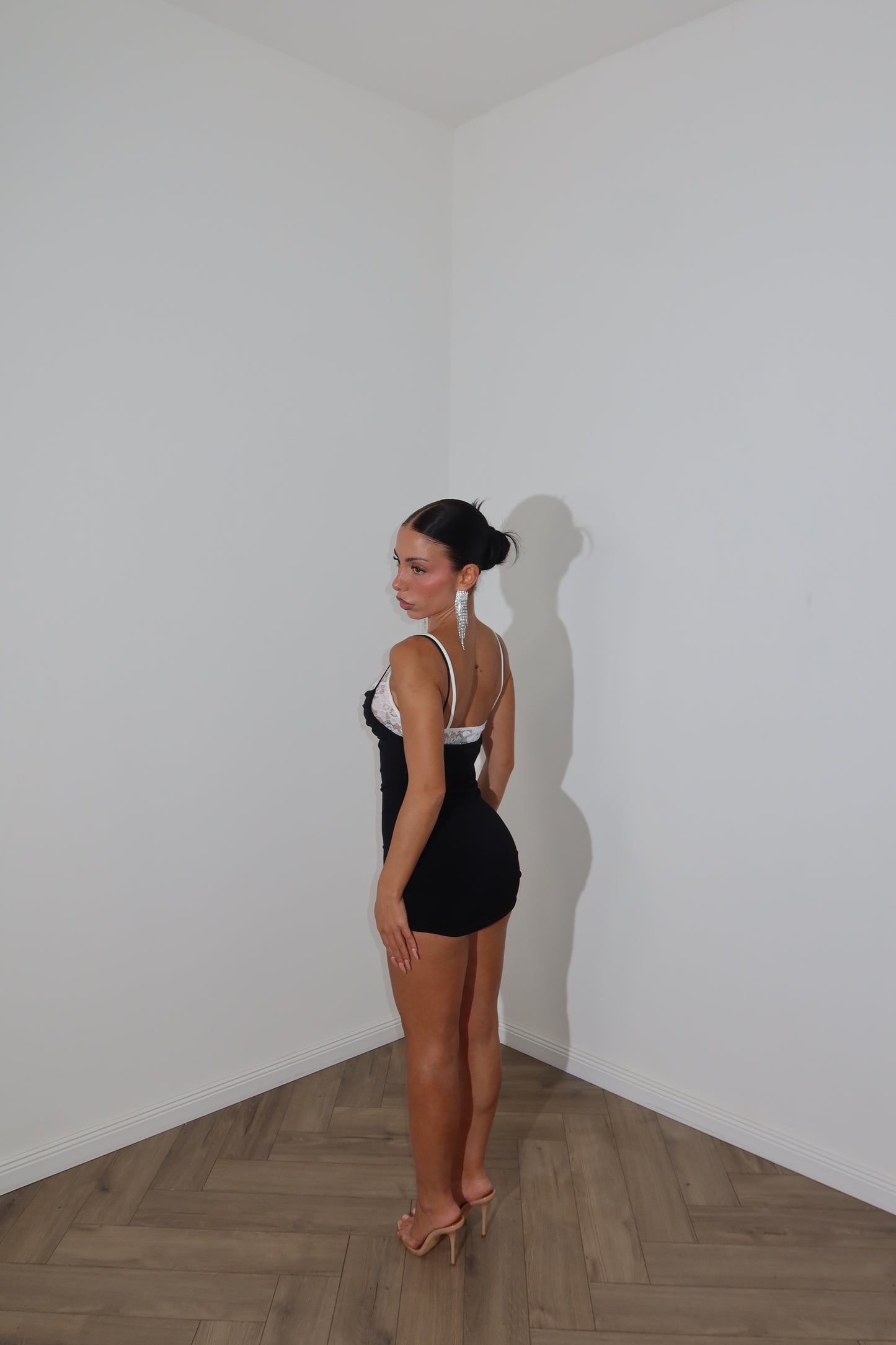 MiniDress MARIGOLD nero/bianco