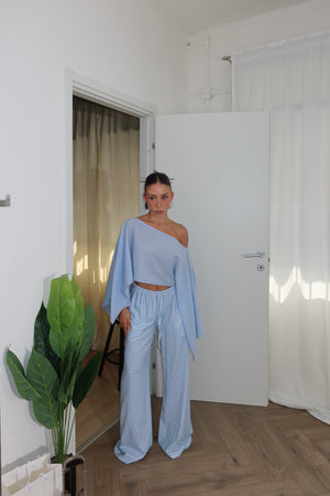 Pants QUADRI azzurro