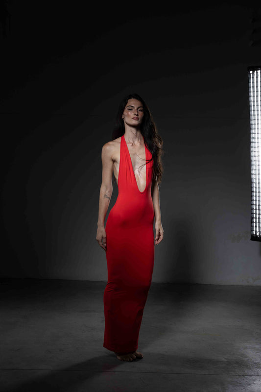VESTITO UNDRESSED ROSSO