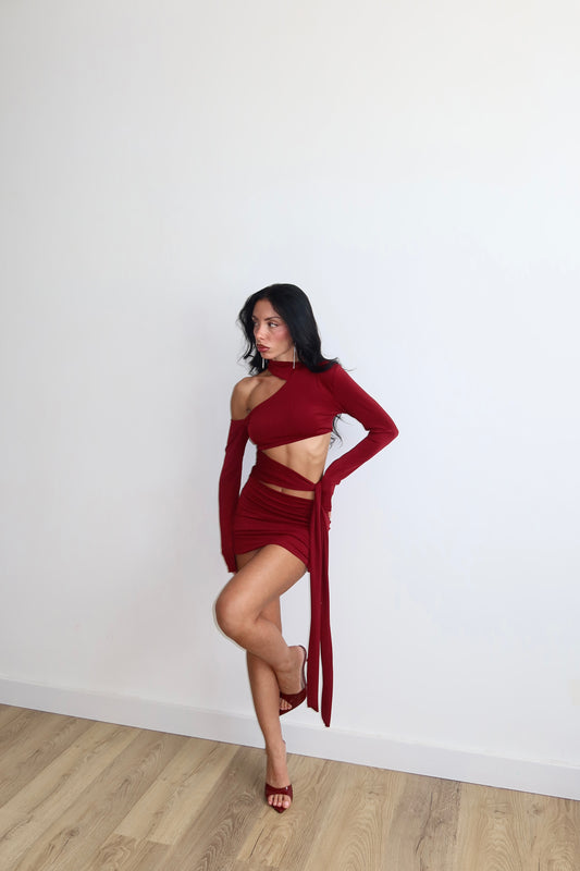 MiniDress MARGARETH bordeaux