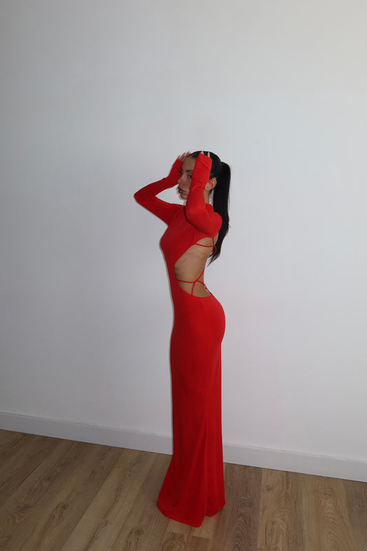 LongDress INTRECCIO rosso