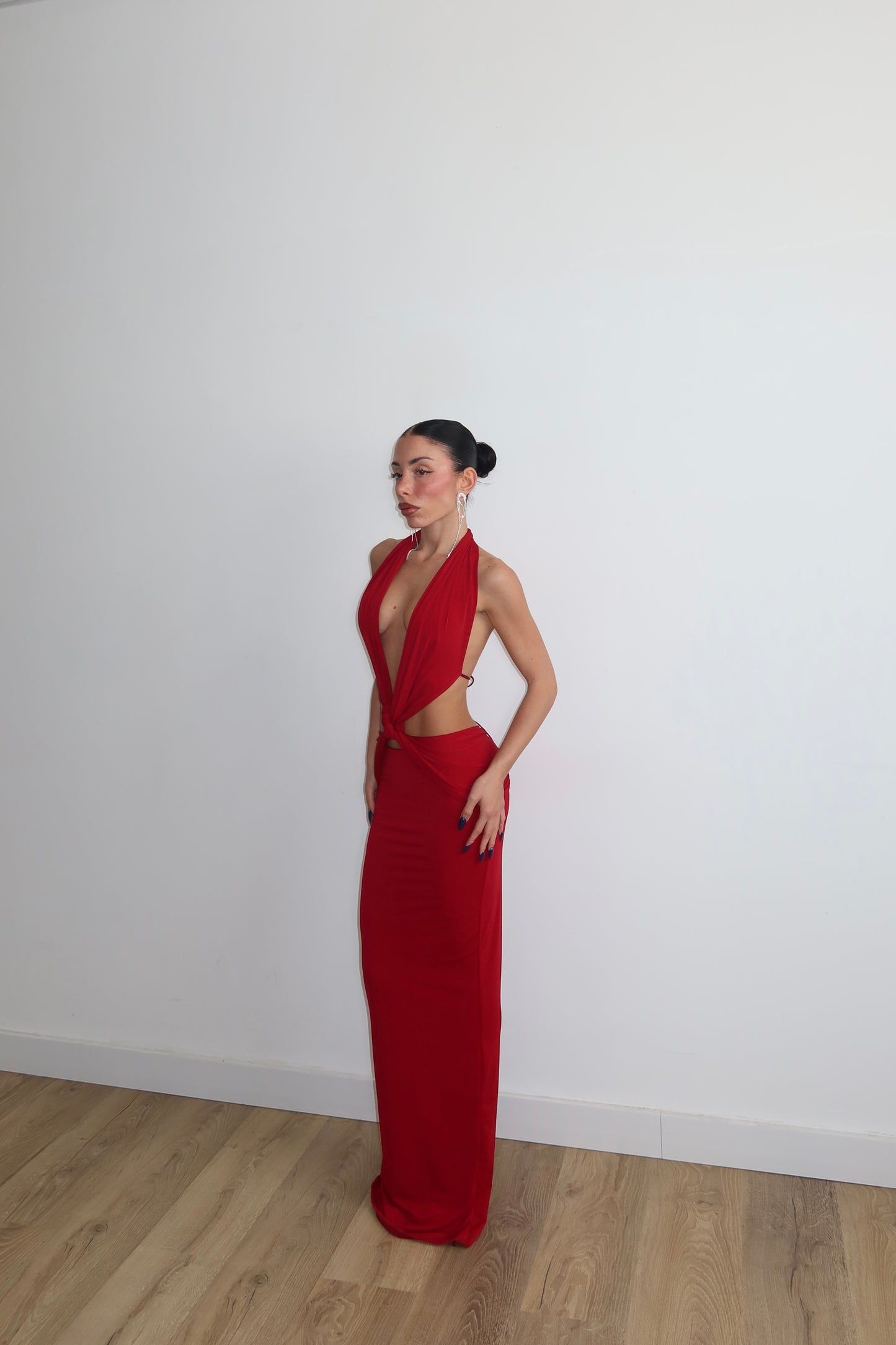 LongDress CROSS rosso