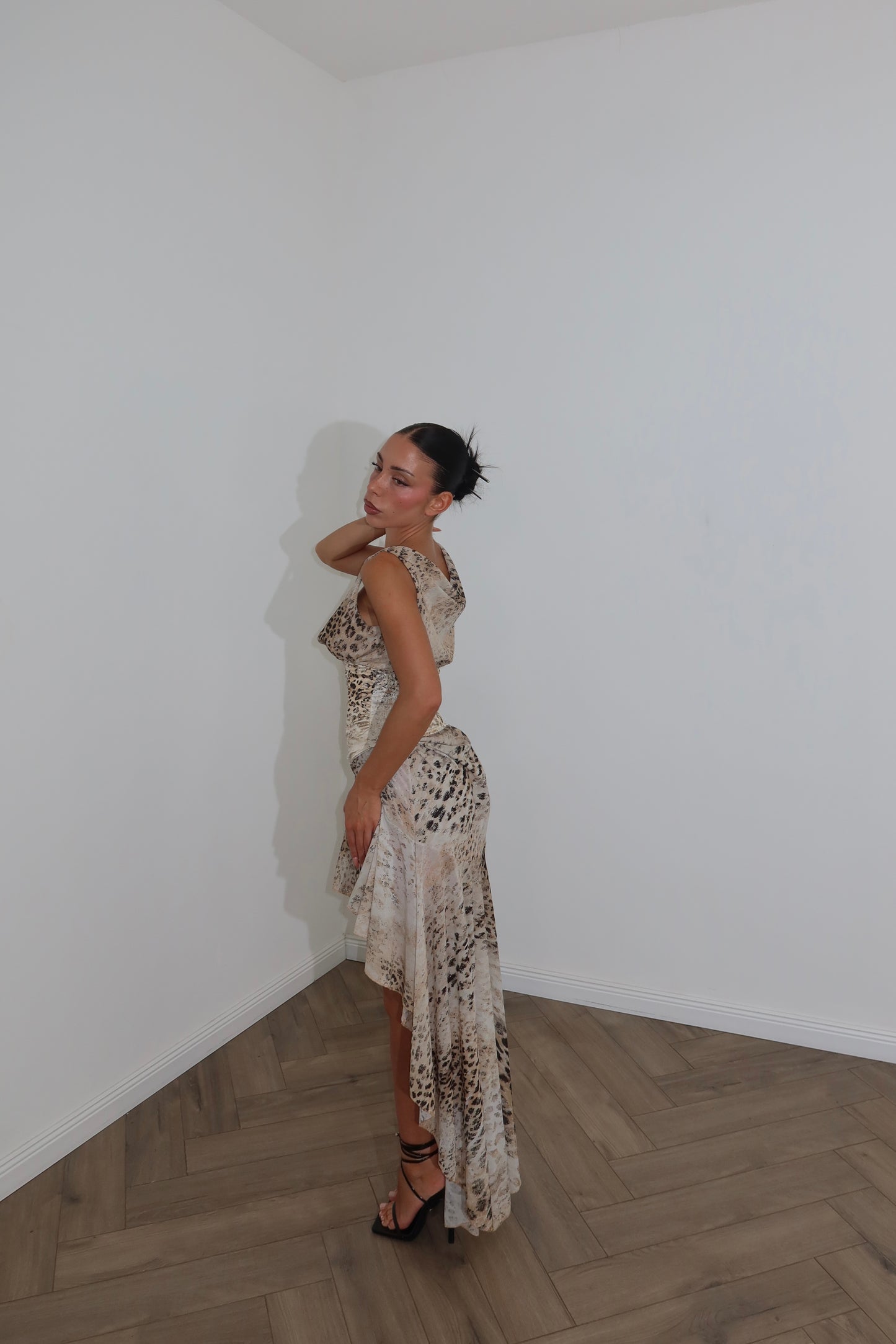 LongDress QUE RICA beige animalier