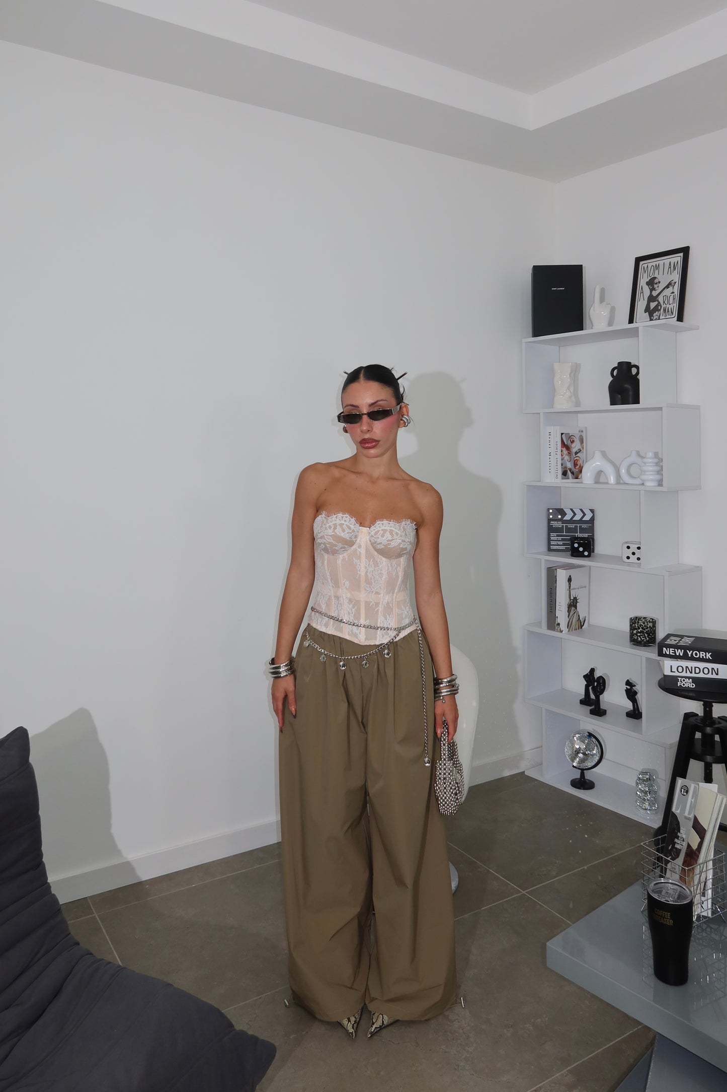 Corset LILA bianco/nude