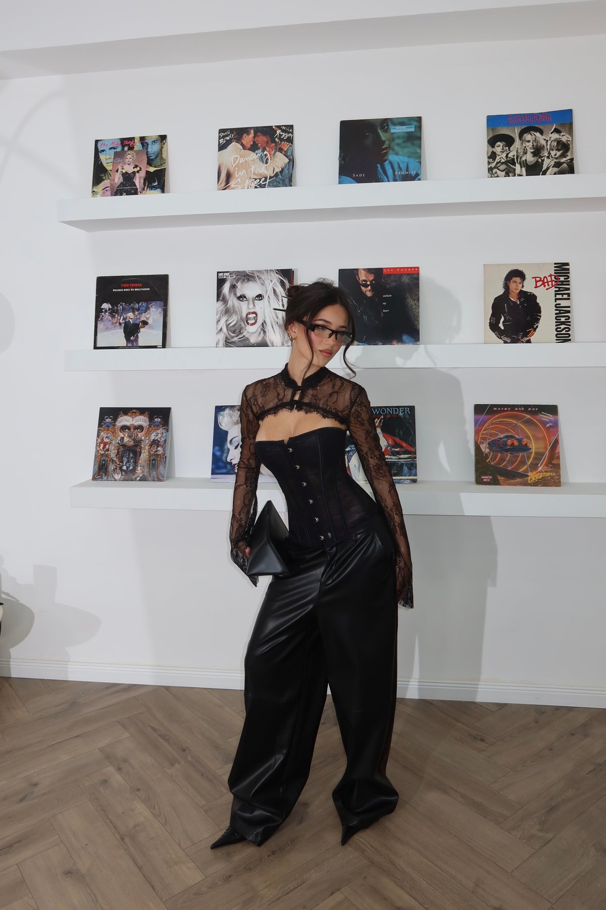 Pants ZEVIA nero pelle