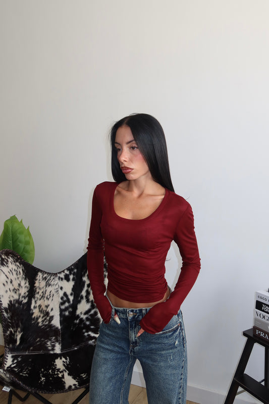 Maglia CECILY bordeaux