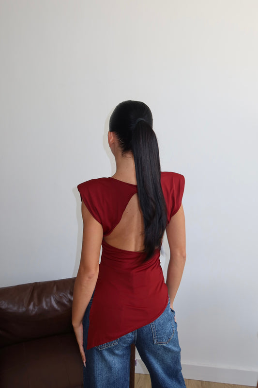 Maglia ASYMMETRIC bordeaux