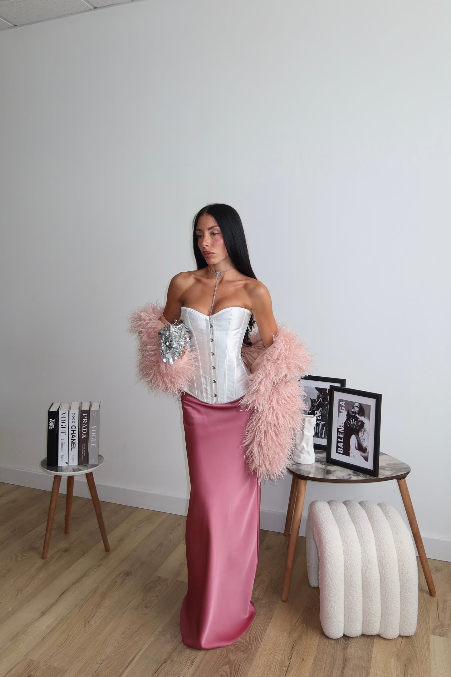 Longuette IN RASO rosa