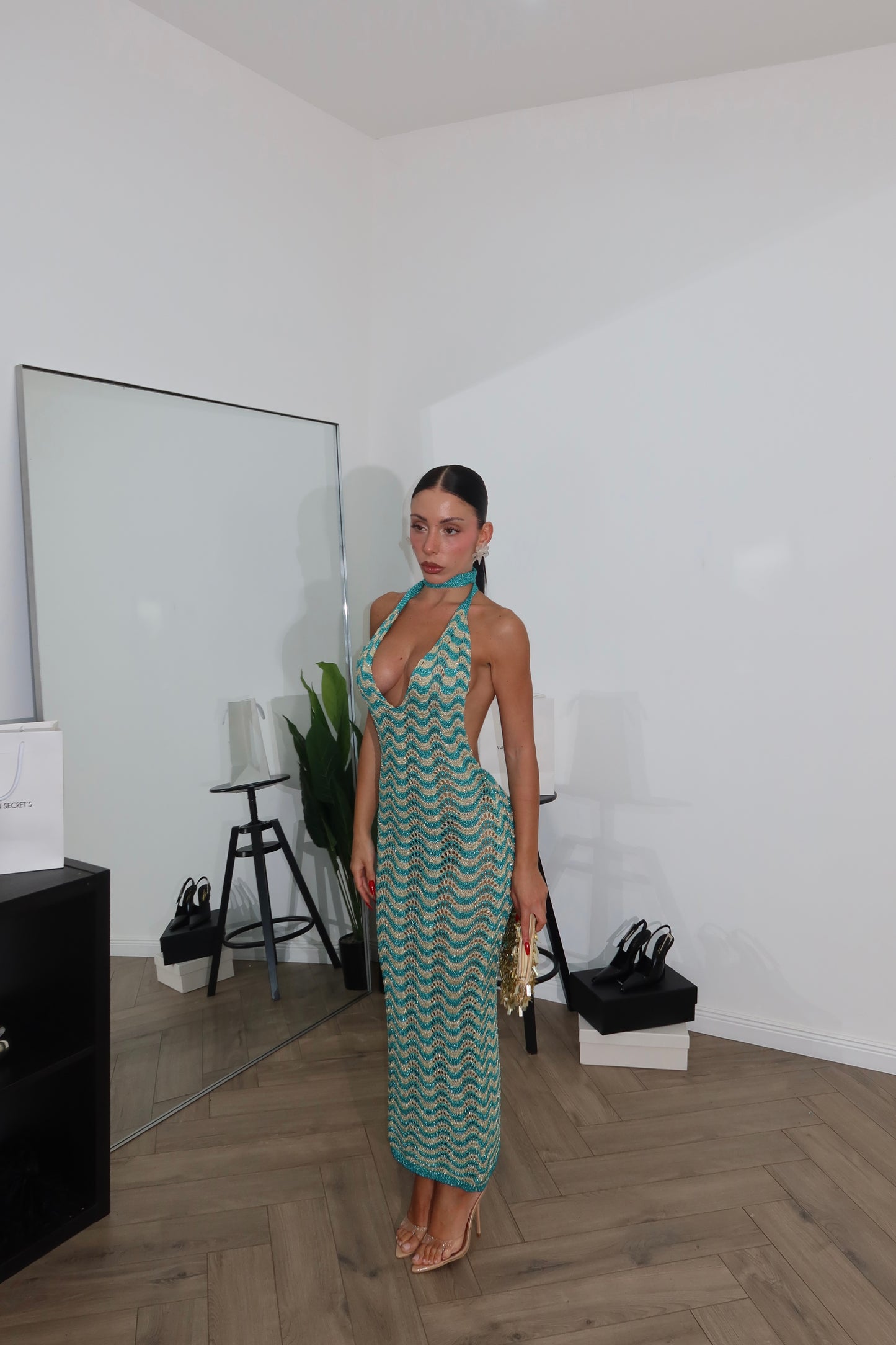 LongDress MANDY oro/tiffany