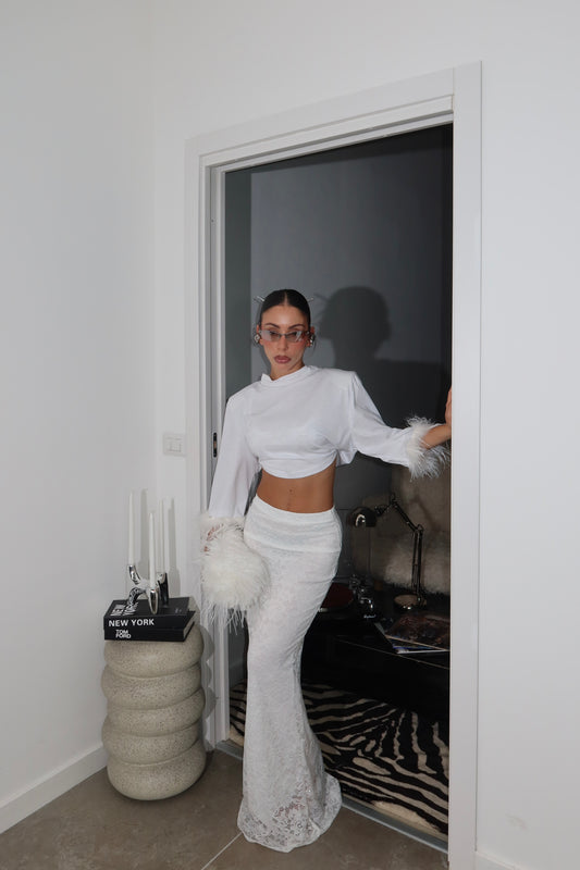 SEGUGI white lace skirt