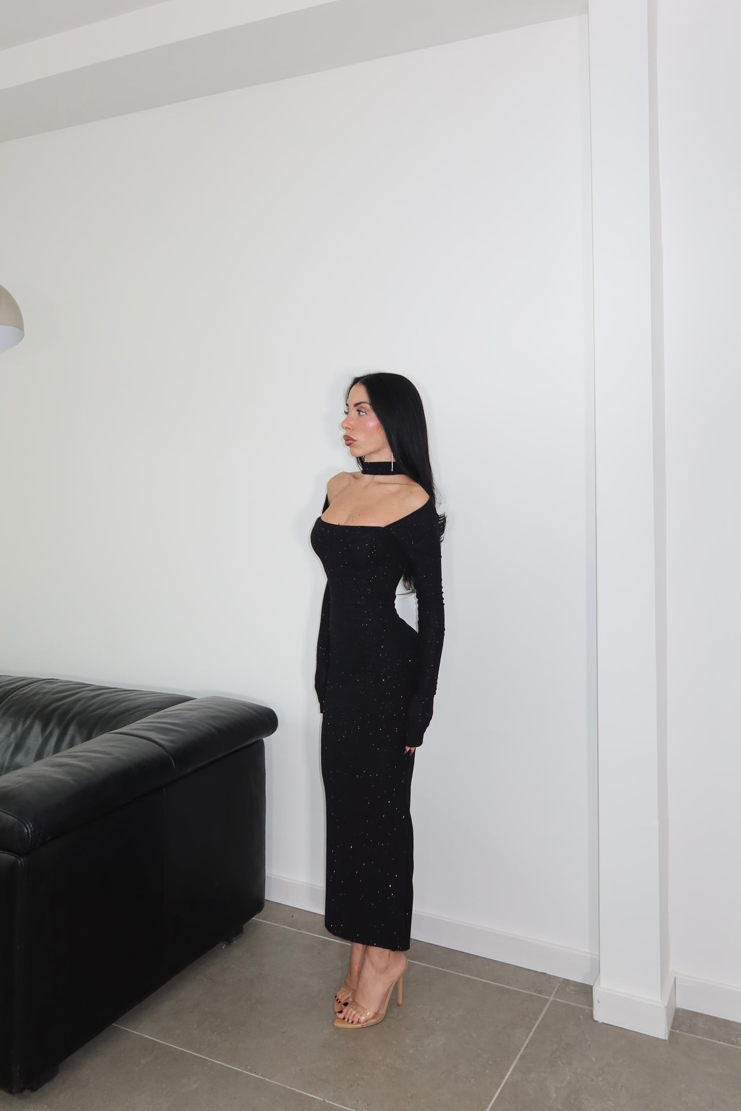 LongDress CHOCKER LUREX nero