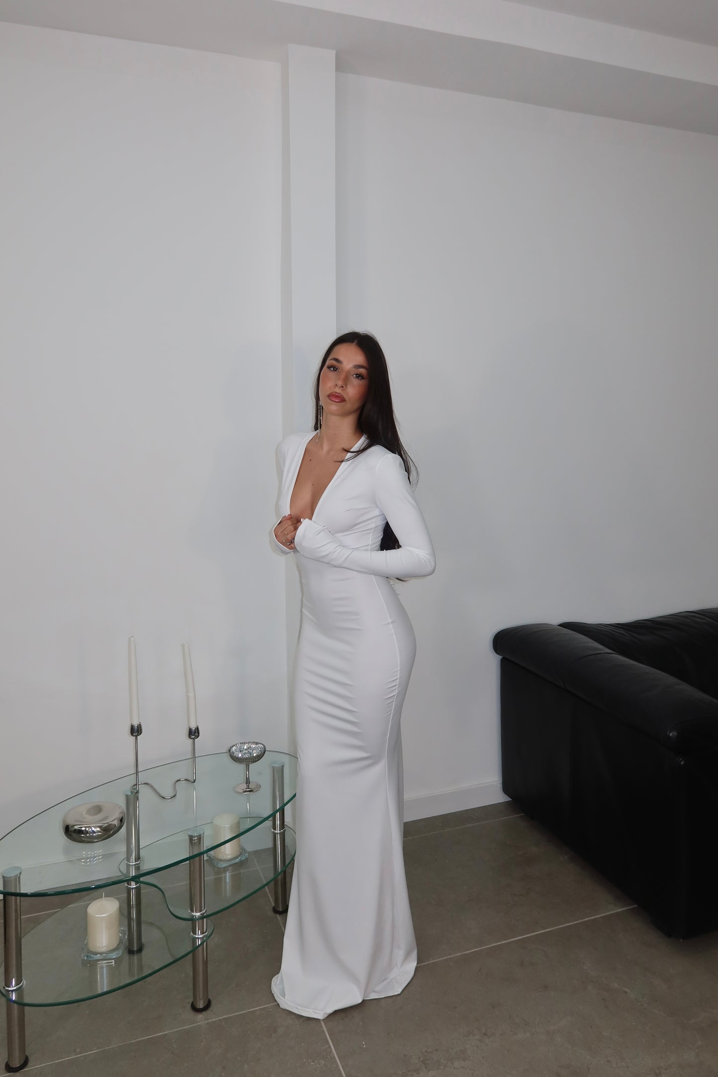 LongDress VIOLET bianco