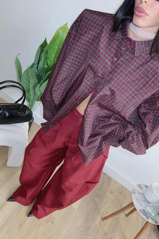 Pants MEGA BALLOON bordeaux