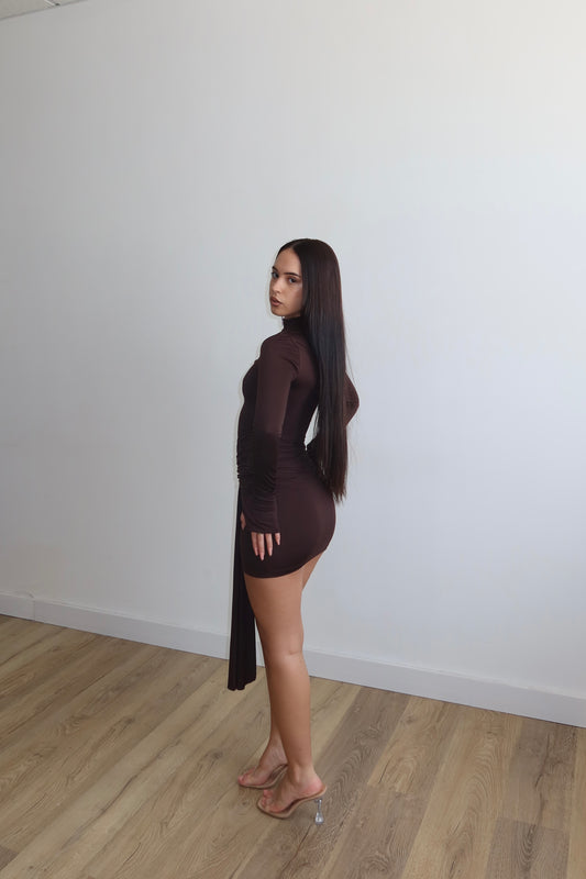 MiniDress SNAKE choco