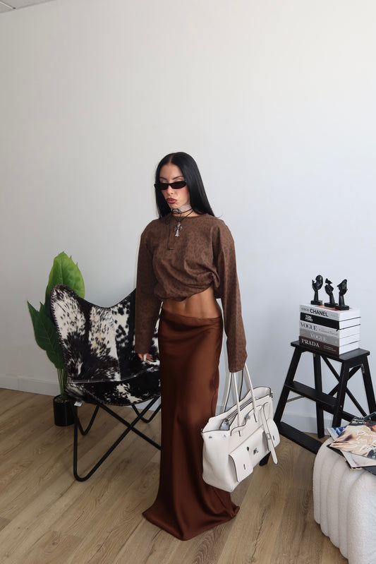 Longuette IN RASO choco