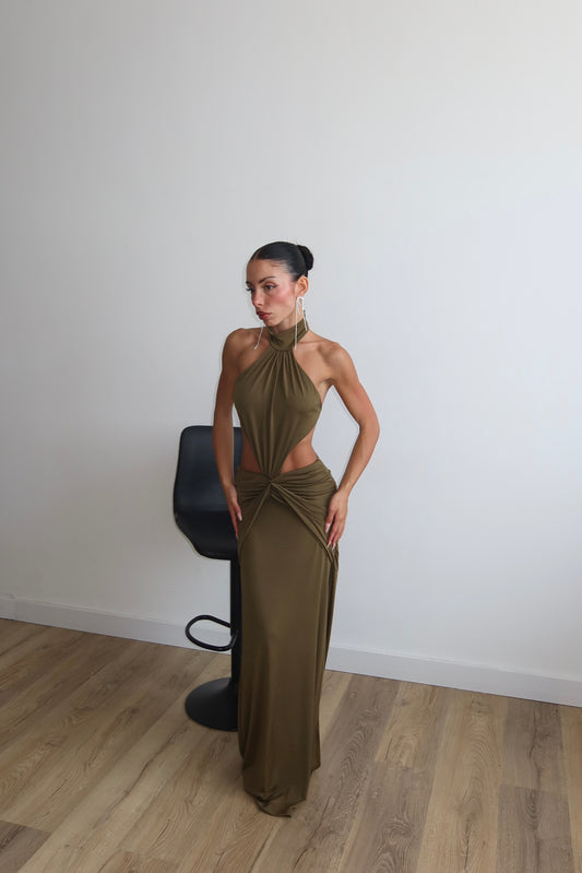 LongDress DUE DI PICCHE verde