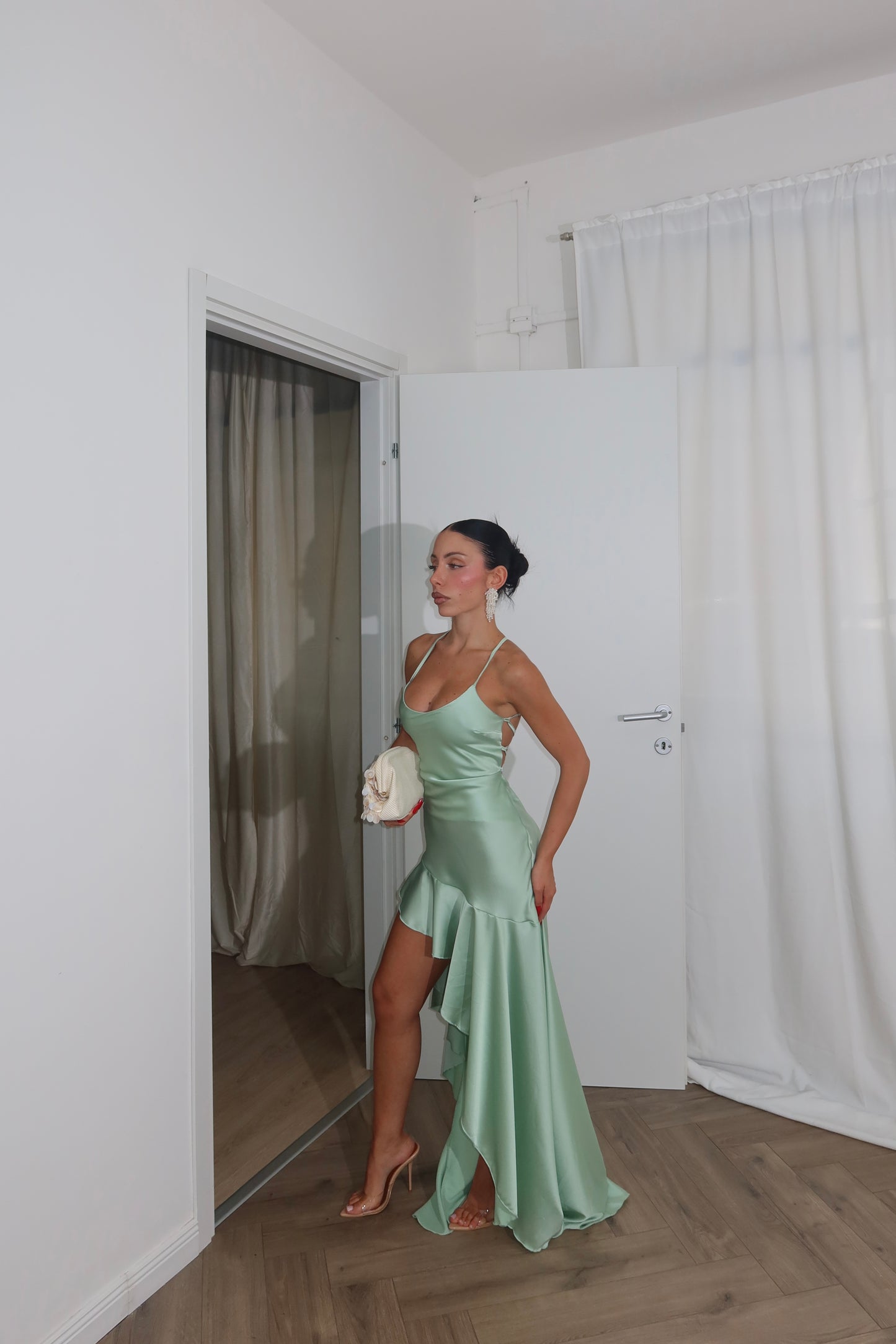LongDress PEONIE verde menta