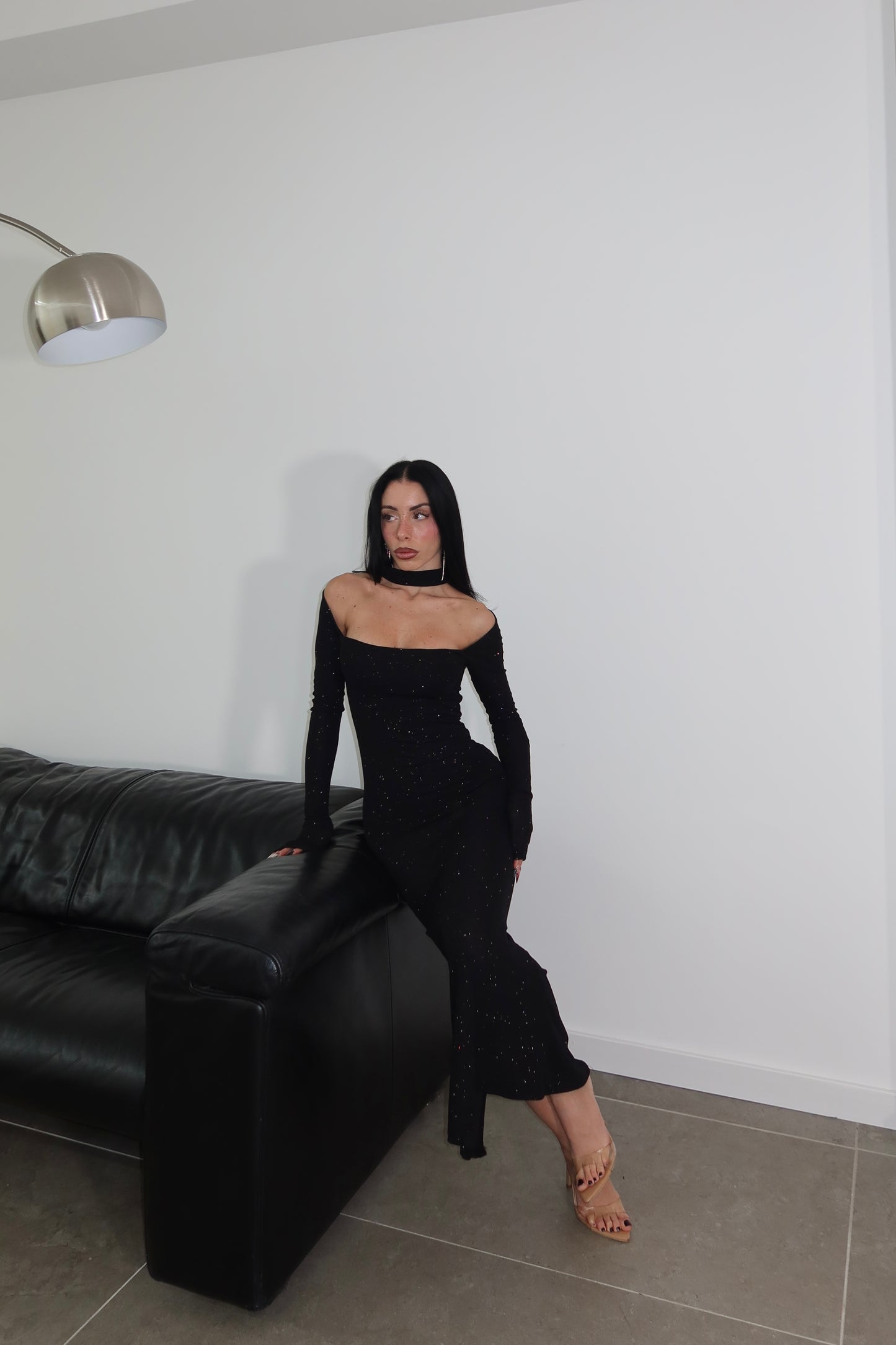 LongDress CHOCKER LUREX nero