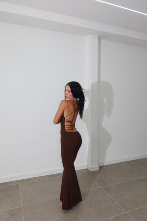 LongDress BUTTERFLY choco