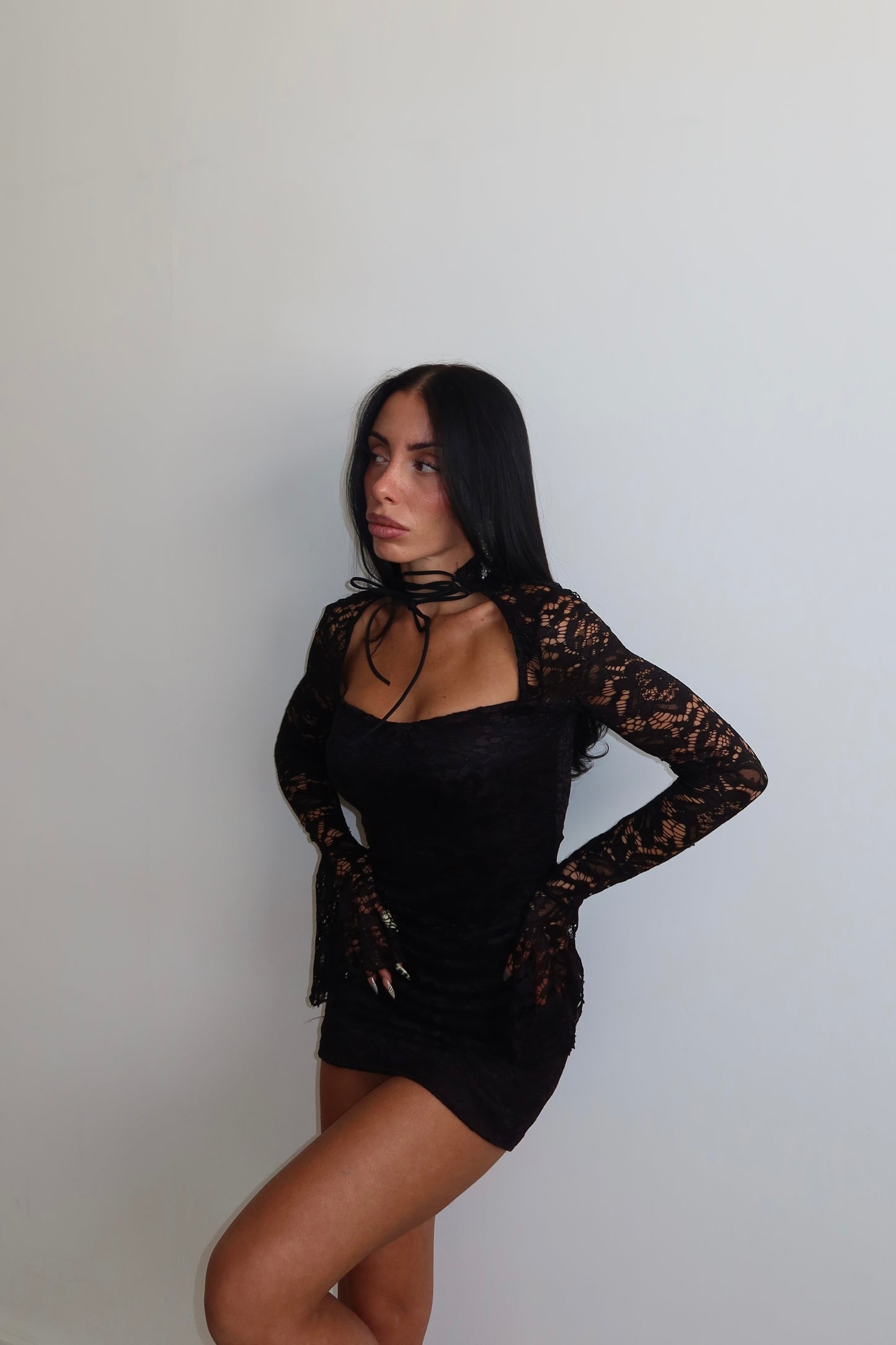 MiniDress ALL LACES nero