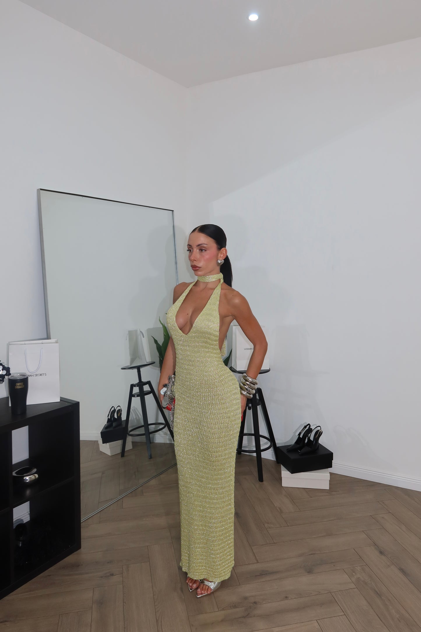 LongDress  COPACABANA pistacchio
