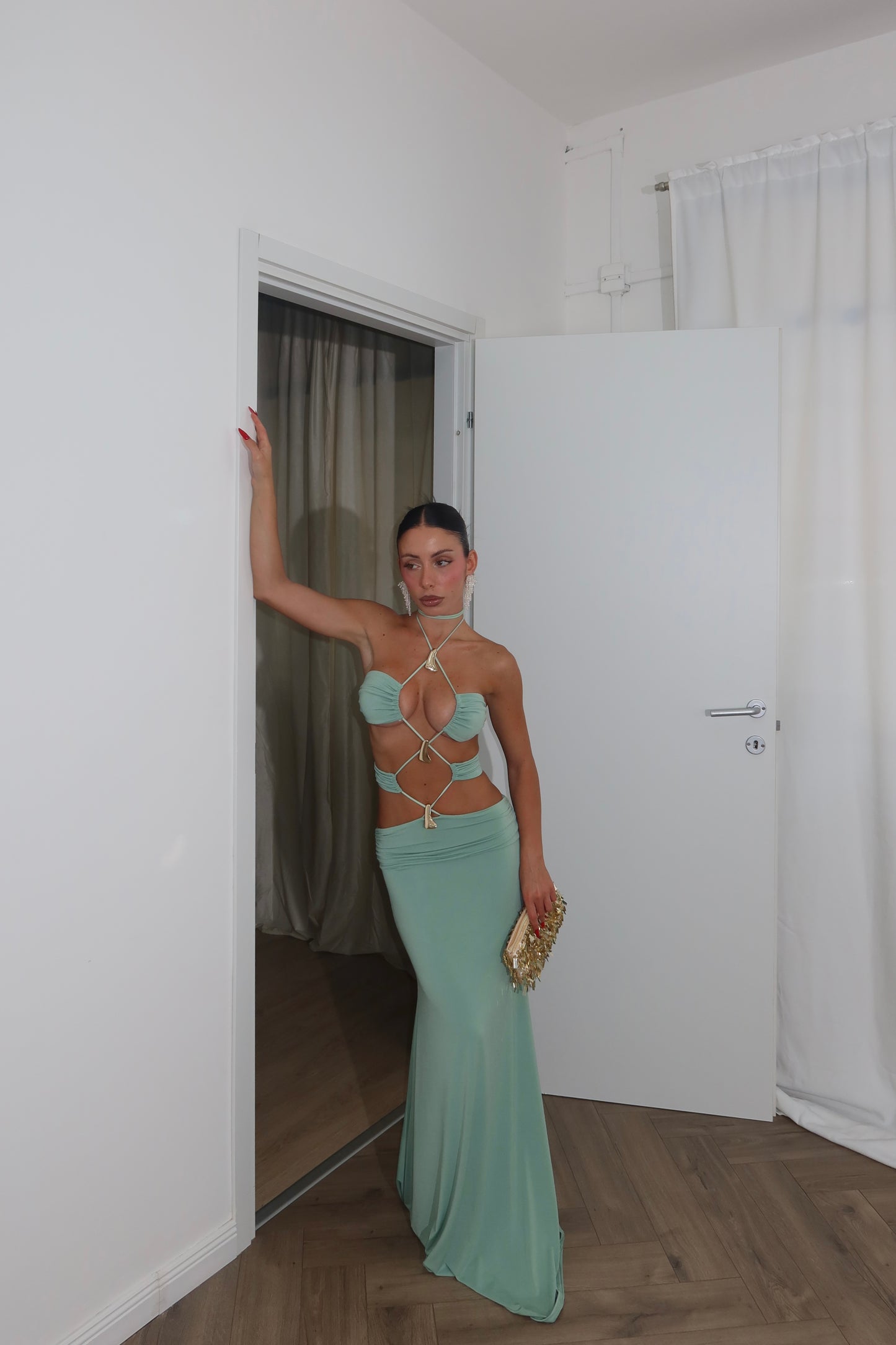 LongDress VENICE verde acqua
