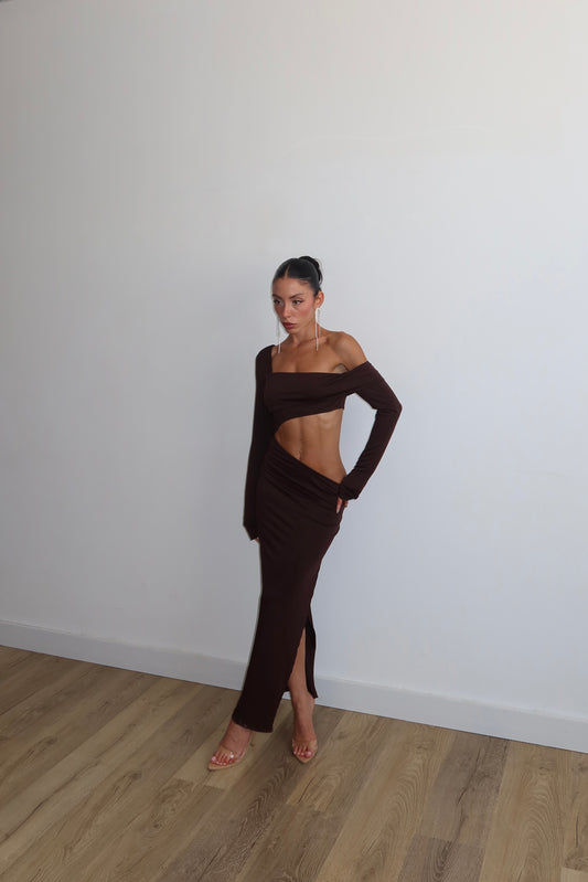 LongDress RENEE' choco