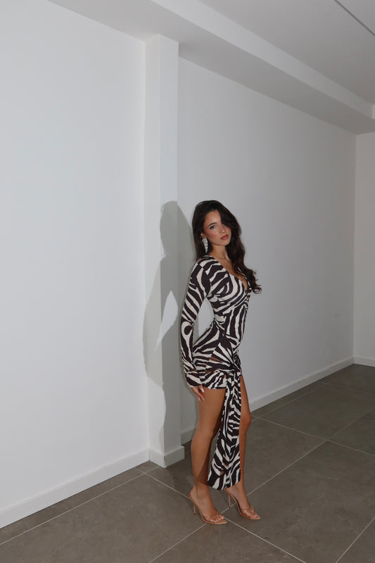 MiniDress OCEANIA beige/choco