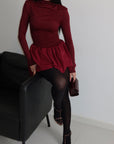 Dress LILA BALLOON bordeaux