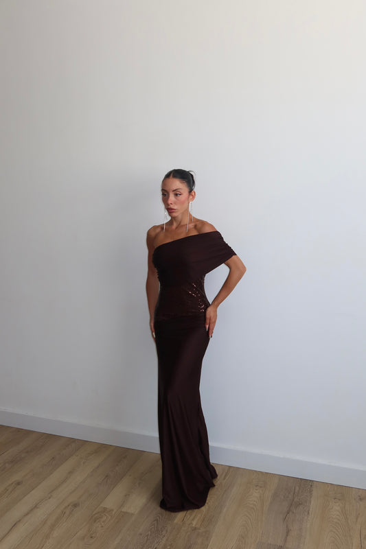 LongDress CHANTAL choco