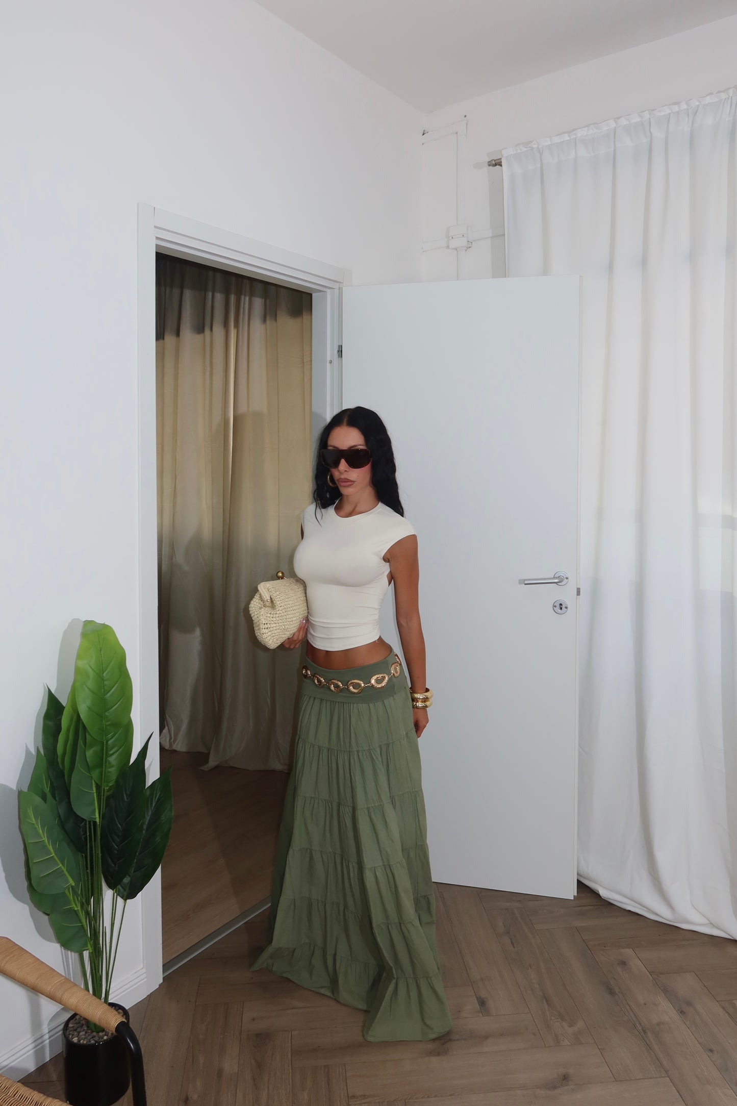Gonna RAMONA verde militare