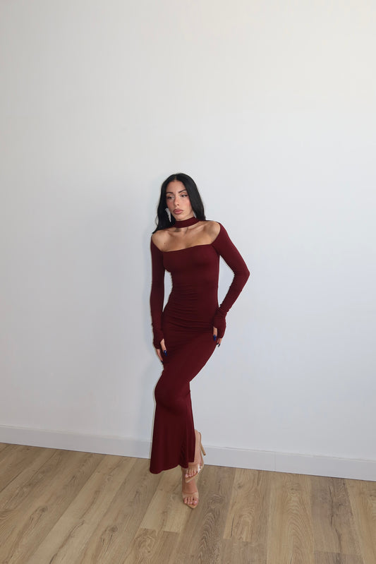 LongDress CHOCKER Bordeaux