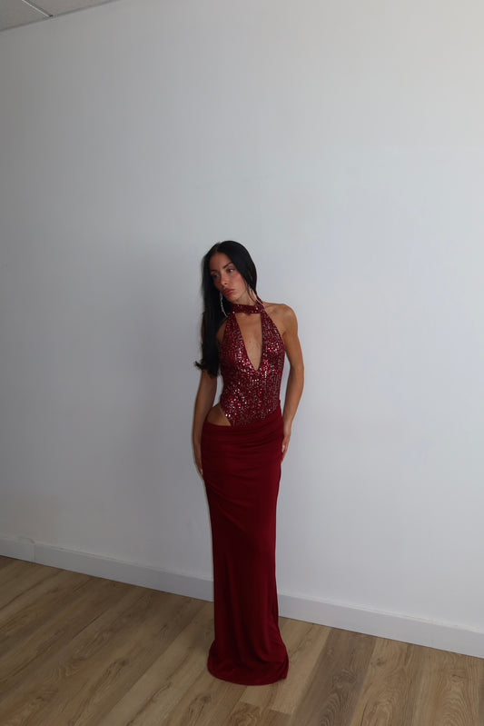 LongDress IMPRESS bordeaux