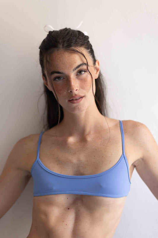 TOP UNCOVERED AZZURRO
